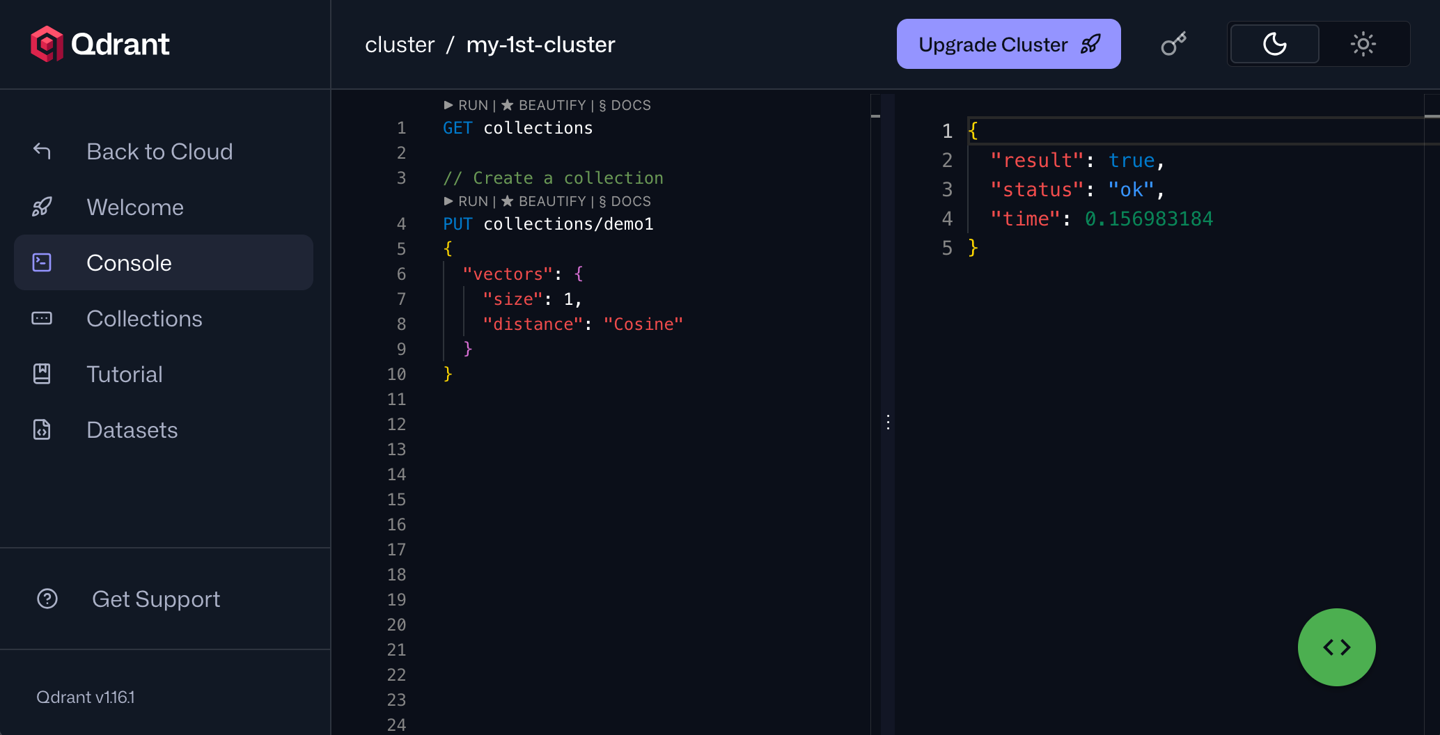 Qdrant Web UI